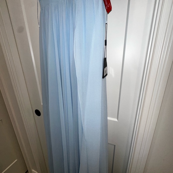 Mac Duggal #55321 size 4 - Light Blue Plunge V-Neck Maxi Dress NWT - Picture 13 of 13